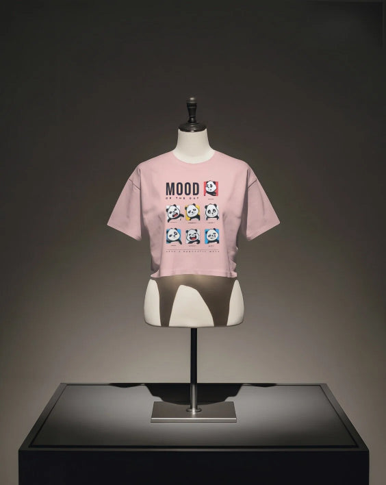 Cute Panda Mood [White,Lightpink,Lavender  Baby T-shirt]