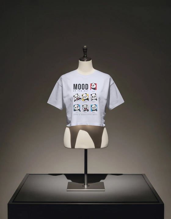 Cute Panda Mood [White,Lightpink,Lavender  Baby T-shirt]