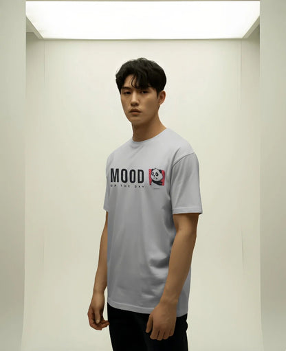 Unisex Regular Fit Cute Panda Mood [White,Lavander,Beige T-Shirt]