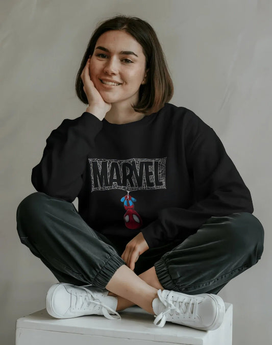 Unisex regular fit Marvel [ Black Sweatshirt]