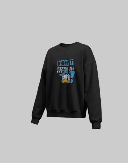 Woman regular fit Disney Donald Duck Mood  [Black Sweatshirt]