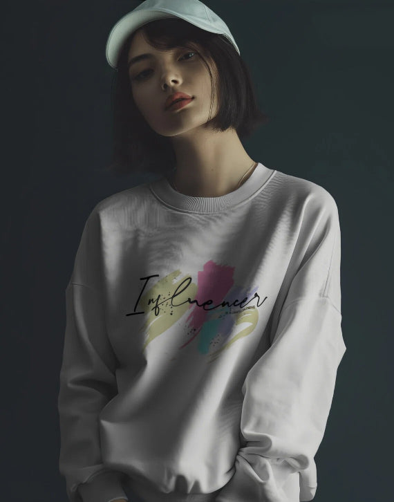 Woman's regular fit Influence [White Sweatshirt]