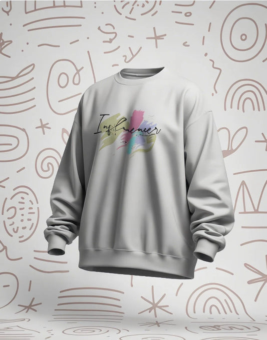 Woman's regular fit Influence [White Sweatshirt]
