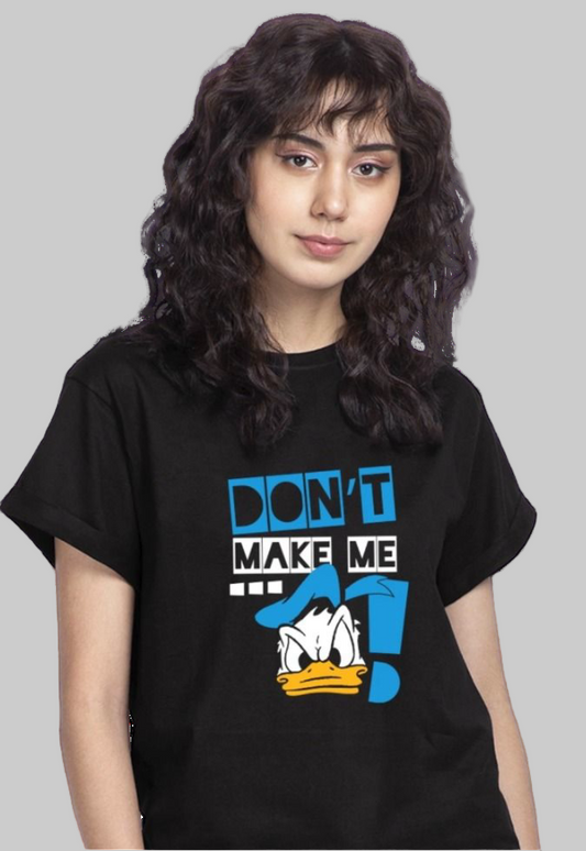 Woman Regular Fit  Disney Donald Duck Mood [Black T-Shirt]